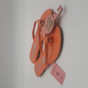 1122- Sam & Libby Women's Sandals Size 6 Orange Color NWT
